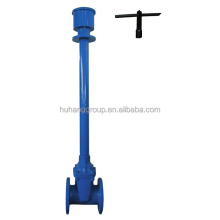 ductile cast iron flanged extension spindle gate valve underground